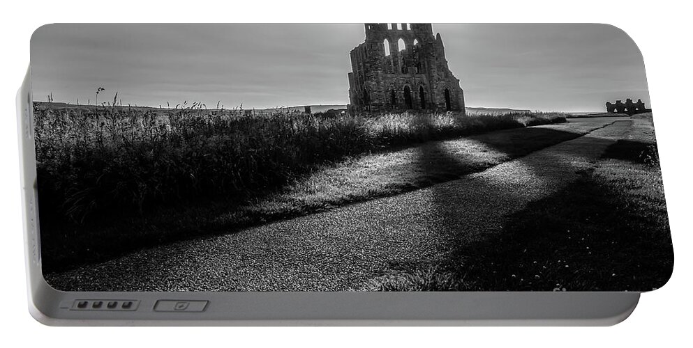 England Portable Battery Charger featuring the photograph In the shade BW by Mariusz Talarek