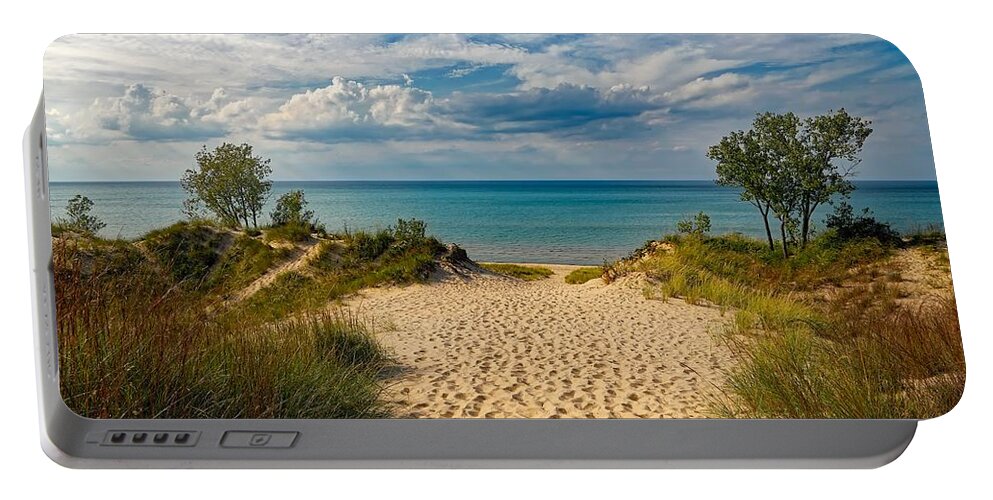 Lake Michigan Portable Battery Charger featuring the photograph Indiana Dunes State Park by Mountain Dreams