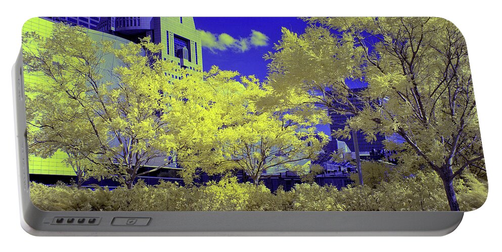Infrared Photography Portable Battery Charger featuring the photograph Infrared City Park by FineArtRoyal Joshua Mimbs