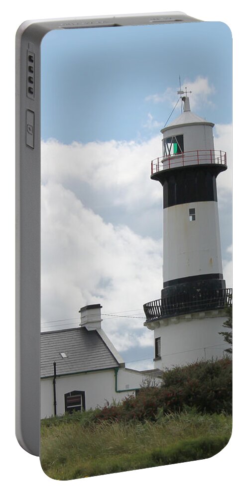 Lighthouse Portable Battery Charger featuring the photograph Inishowen Lighthouse by John Moyer