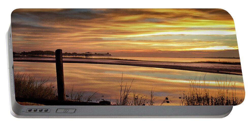 Sunrise Print Portable Battery Charger featuring the photograph Inlet Watch At Dawn by Phil Mancuso