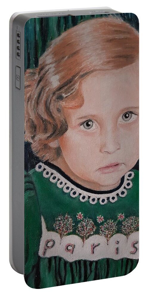 Paris Jackson Portable Battery Charger featuring the painting Innocence by Cassy Allsworth