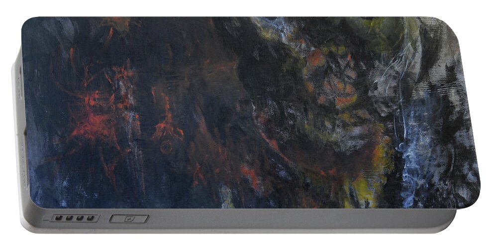 Ennis Portable Battery Charger featuring the painting Innocence Lost by Christophe Ennis