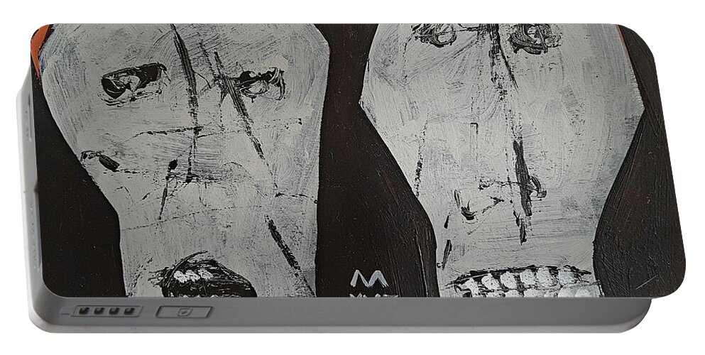  Abstract Portable Battery Charger featuring the painting INNOCENTS No 4 by Mark M Mellon
