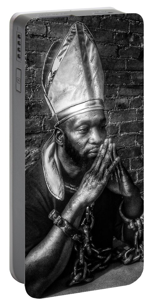 Black Portable Battery Charger featuring the photograph Inquisition by Al Harden