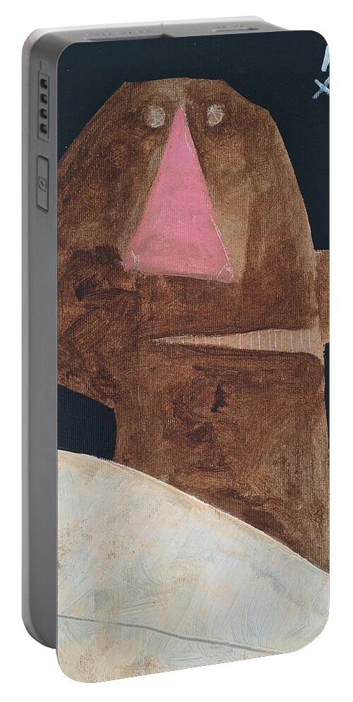  Abstract Portable Battery Charger featuring the painting INQUISITIONS No 4 by Mark M Mellon