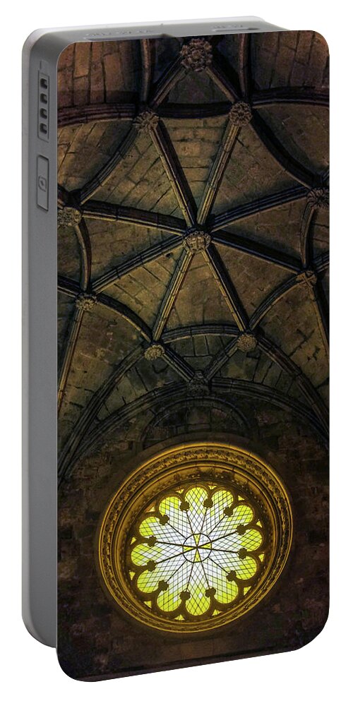 Lisbon Portable Battery Charger featuring the photograph Inside Jeronimos by Carlos Caetano