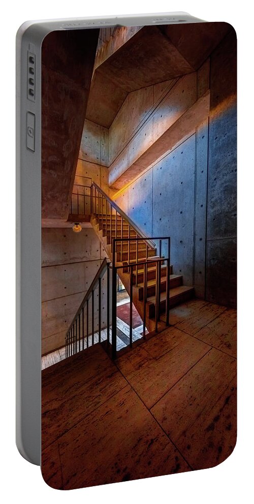 La Jolla Portable Battery Charger featuring the photograph Inside the Stairwell by Tim Bryan