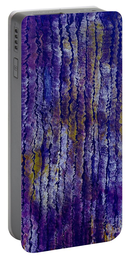 A-fine-art-painting-abstract Portable Battery Charger featuring the painting Intercession by Catalina Walker