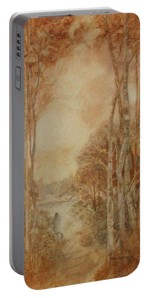 Traveler Portable Battery Charger featuring the painting Interior Landscape 8 by David Ladmore