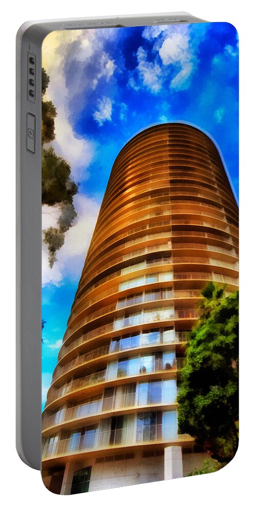 Architecture Portable Battery Charger featuring the photograph International Tower by Joseph Hollingsworth