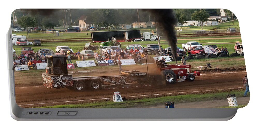 International Tractor Portable Battery Charger featuring the photograph International Tractor Pull by Holden The Moment