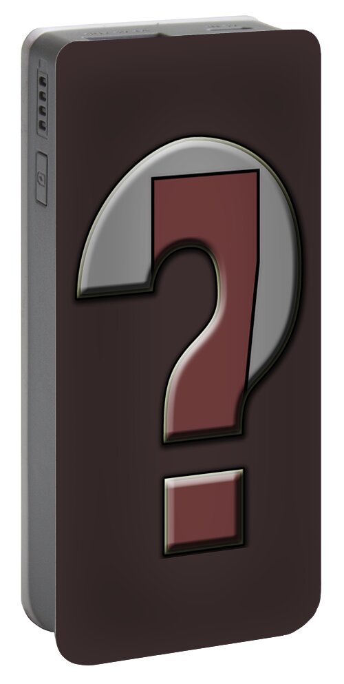 2d Portable Battery Charger featuring the photograph Interrobang 4 by Brian Wallace