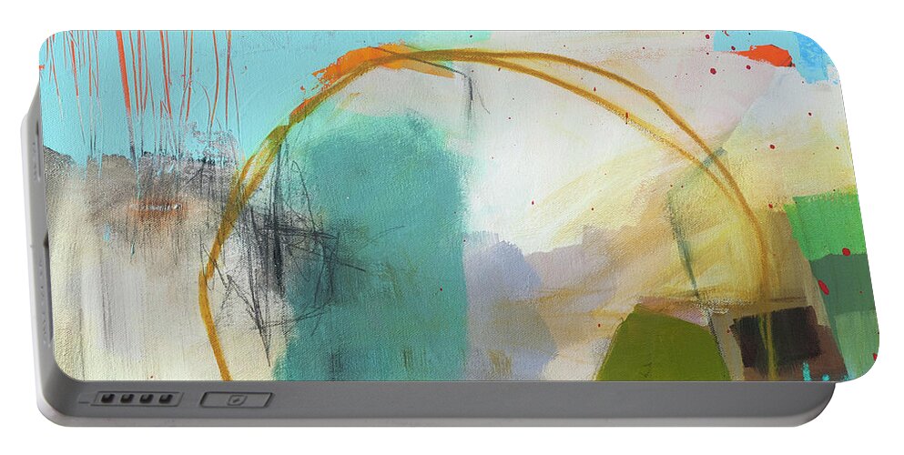Abstract Art Portable Battery Charger featuring the painting Intertidal #1 by Jane Davies