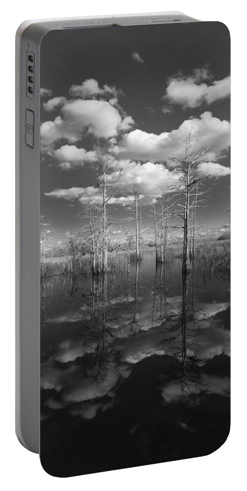Black Portable Battery Charger featuring the photograph Into The Everglades by Debra and Dave Vanderlaan