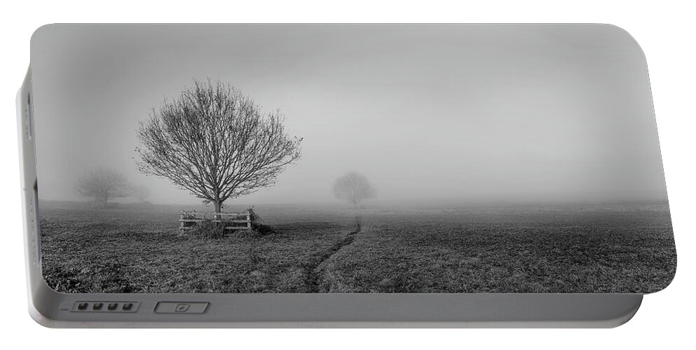 Fog Portable Battery Charger featuring the photograph Into the Fog by Nick Bywater