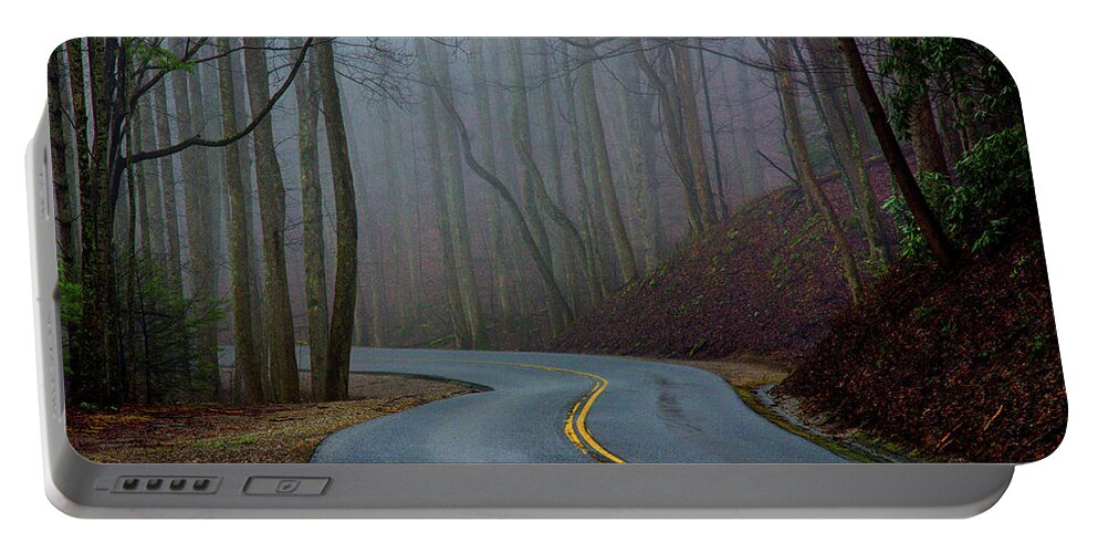 Mist Portable Battery Charger featuring the photograph Into the Mist by Douglas Stucky