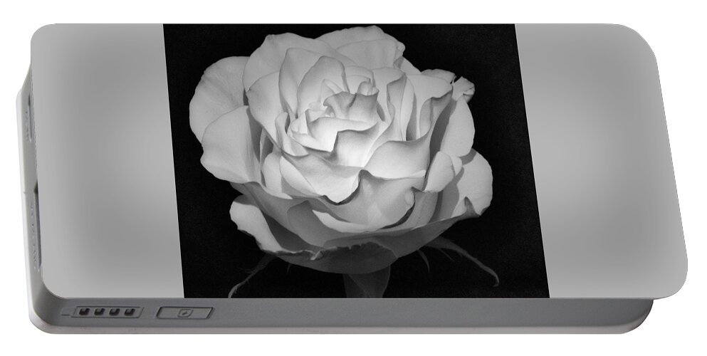 Infrared Portable Battery Charger featuring the photograph IR Rose by John Roach