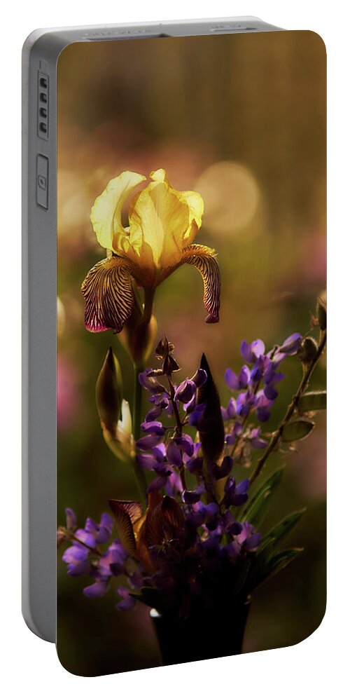 Iris Portable Battery Charger featuring the photograph Iris 6 by Loni Collins