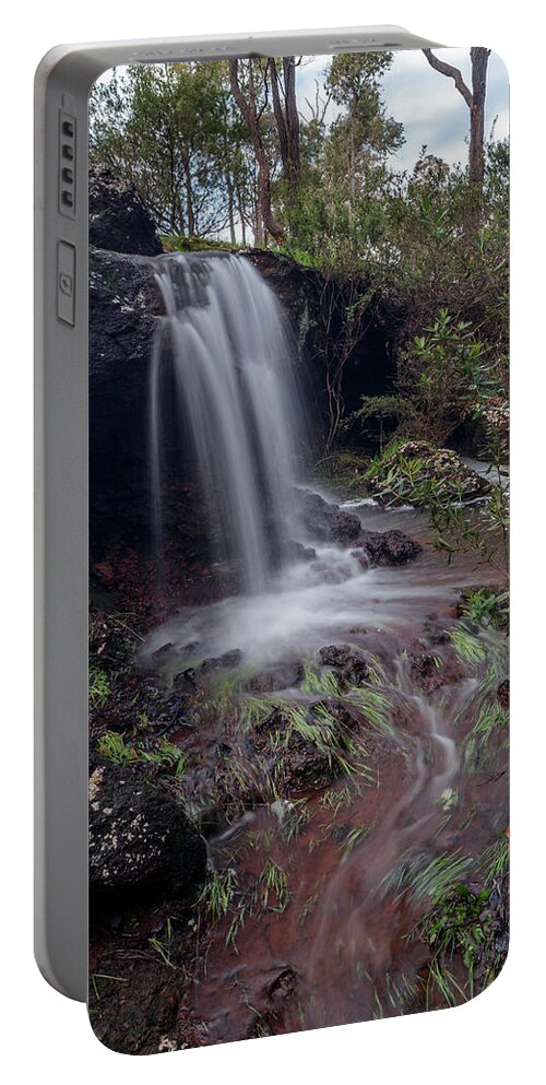 Waterfall Portable Battery Charger featuring the photograph Ironstone Gully Flow by Robert Caddy