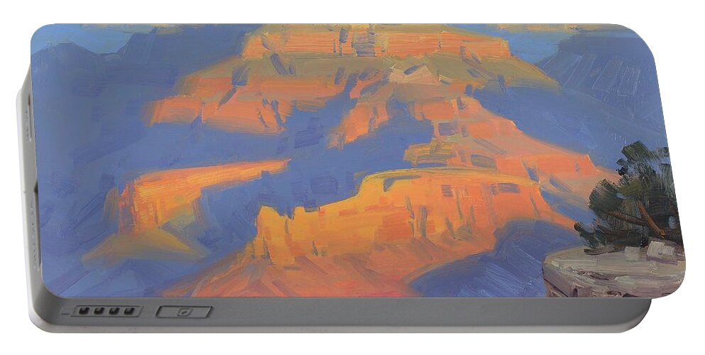 Grand Canyon Portable Battery Charger featuring the painting Isis in the morning by Cody DeLong