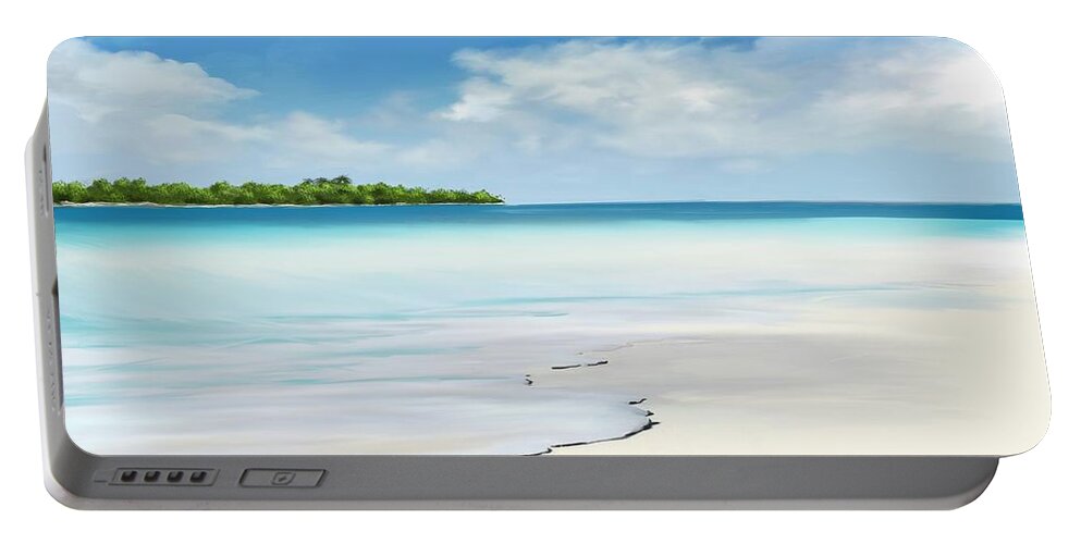 Anthony Fishburne Portable Battery Charger featuring the digital art Island Dream by Anthony Fishburne