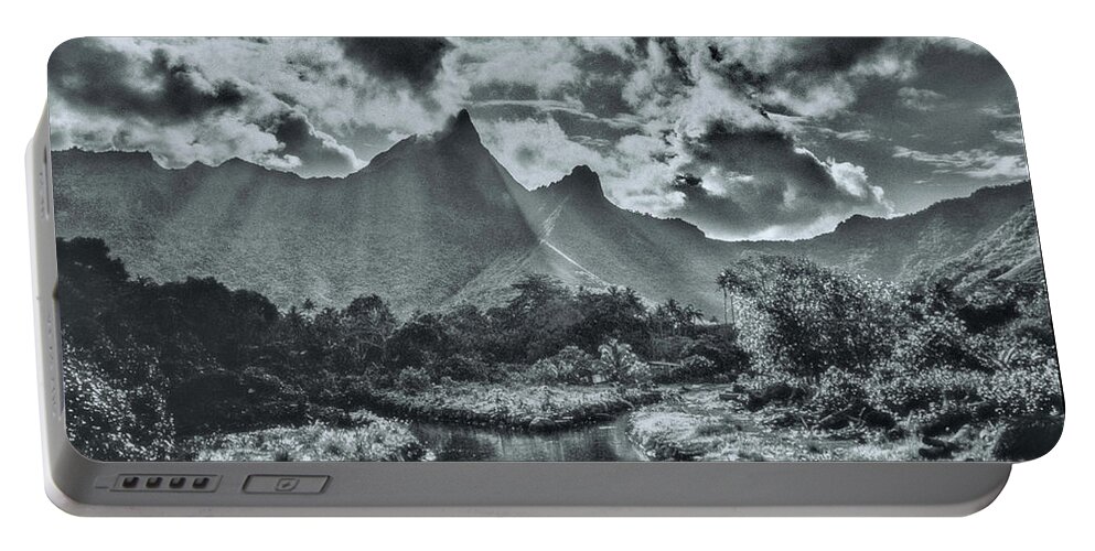 High Island Portable Battery Charger featuring the photograph island Moorea by Paul Vitko
