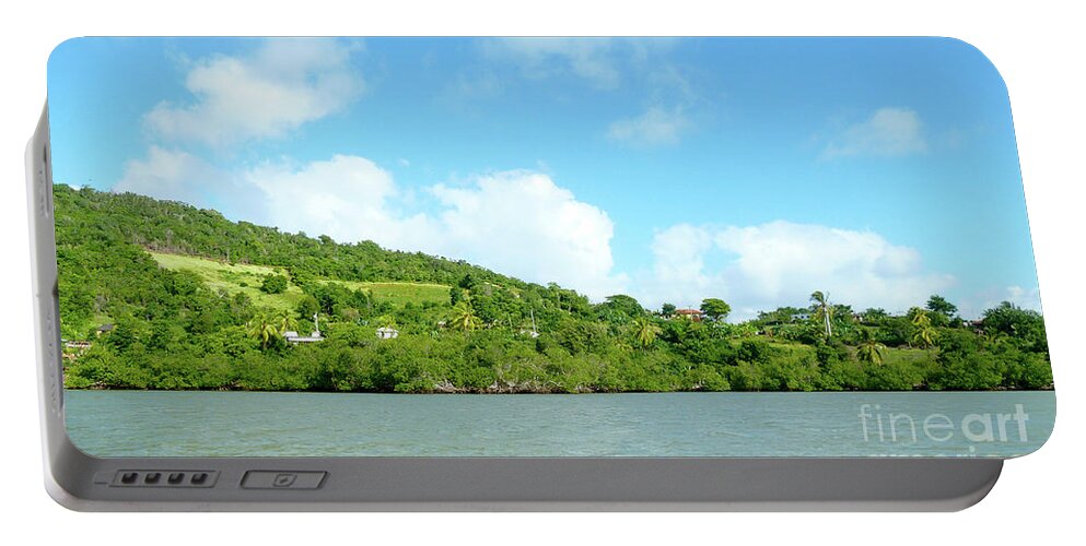 Photography Portable Battery Charger featuring the photograph Island View by Francesca Mackenney