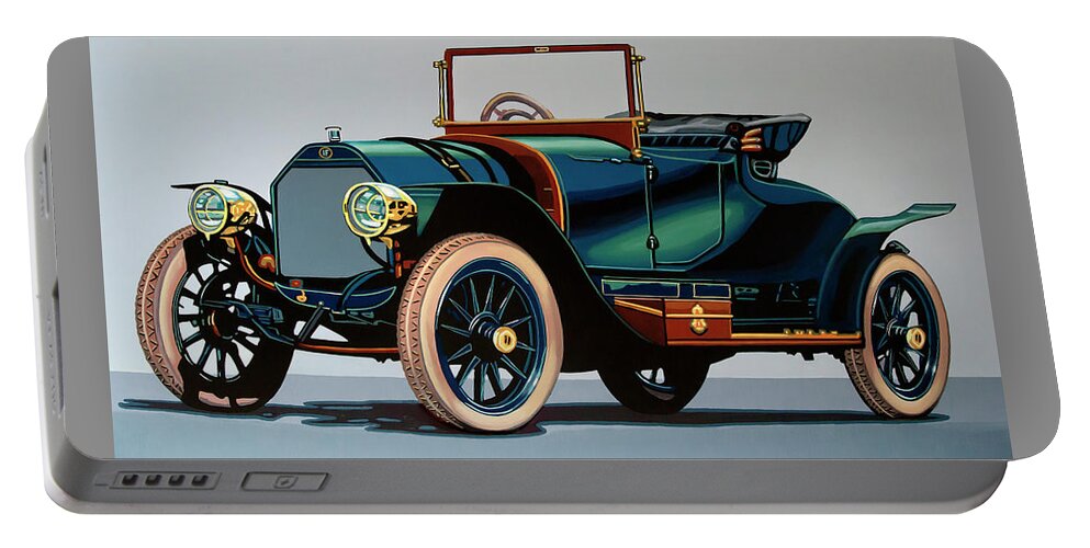 Isotta Fraschini Tipo Portable Battery Charger featuring the painting Isotta Fraschini Tipo 1911 Painting by Paul Meijering