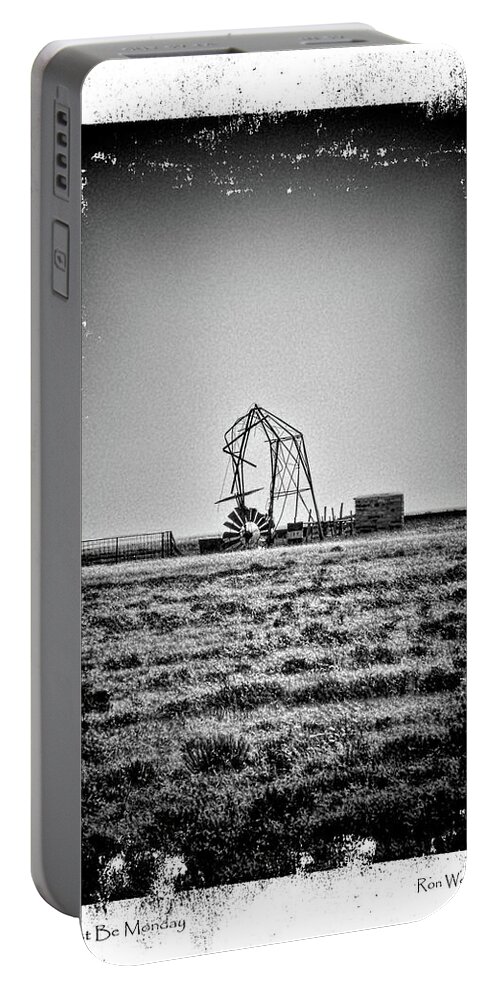 Wind Mill Portable Battery Charger featuring the photograph It Must Be Monday by Ron Weathers