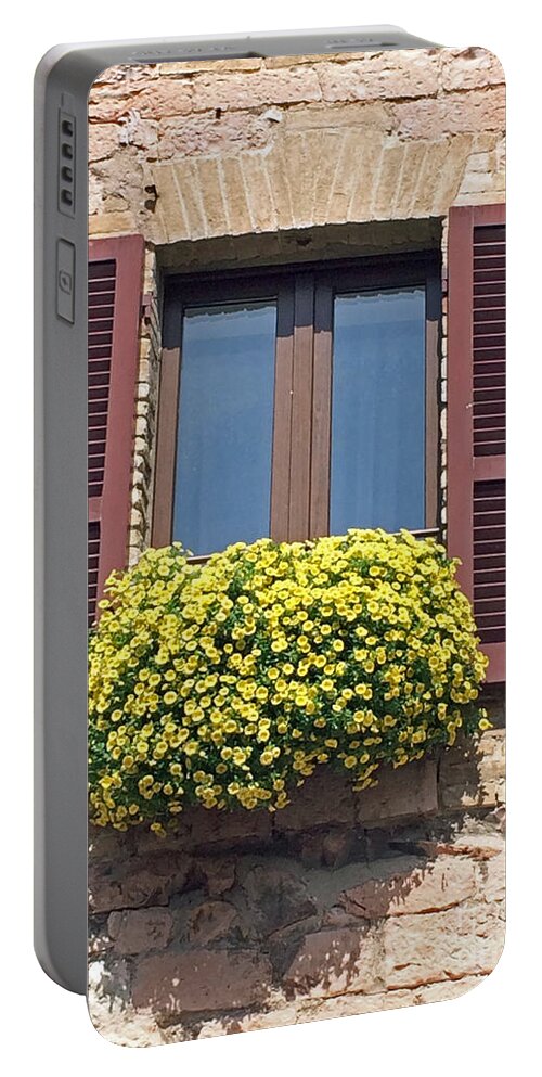 Yellow Flowers Portable Battery Charger featuring the photograph Italian Delight by Jacklyn Duryea Fraizer