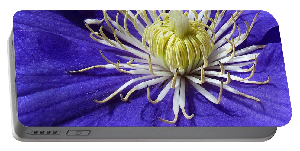 Flower Portable Battery Charger featuring the photograph It's A Purple World by Lori Lafargue