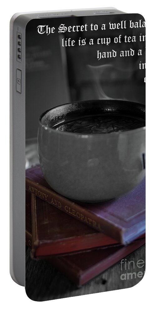 Cup Portable Battery Charger featuring the photograph It's Tea Time by Deborah Klubertanz