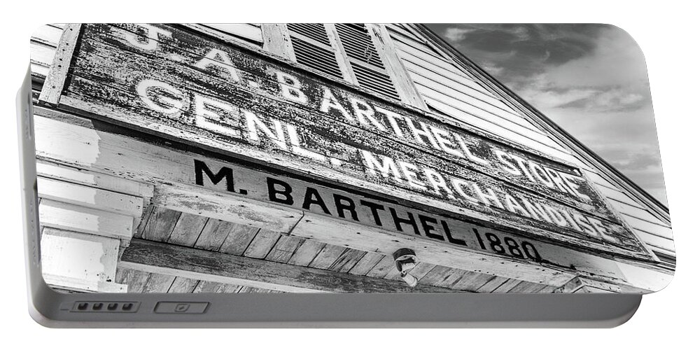 Store Portable Battery Charger featuring the photograph J.A. Barthel Store by Scott Pellegrin