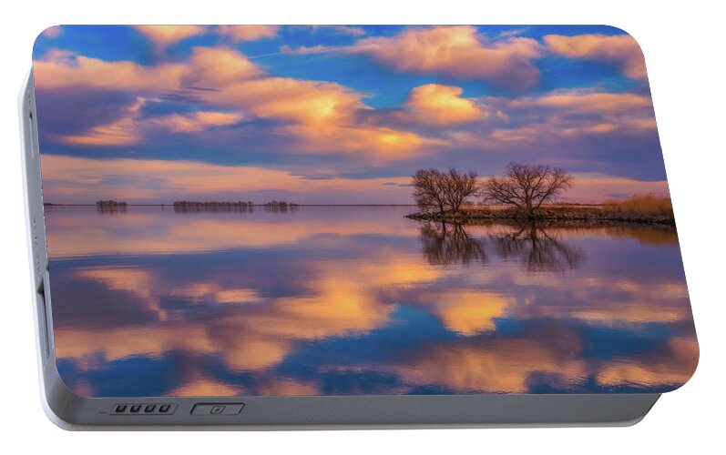 Sunset Portable Battery Charger featuring the photograph Jackson Lake Sunset by Darren White