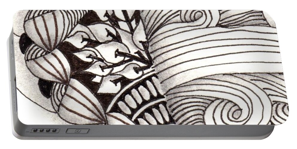 Jamaica Portable Battery Charger featuring the drawing Jamaican Dreams by Jan Steinle