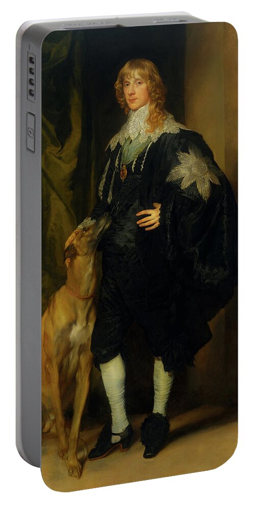 Painting Portable Battery Charger featuring the painting James Stuart - Duke Of Richmond And Lennox            by Mountain Dreams