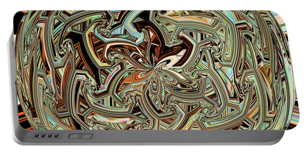 Janca Abstract Color Panel#2541esa5 Portable Battery Charger featuring the digital art Janca Abstract Color Panel#2541esa5 by Tom Janca