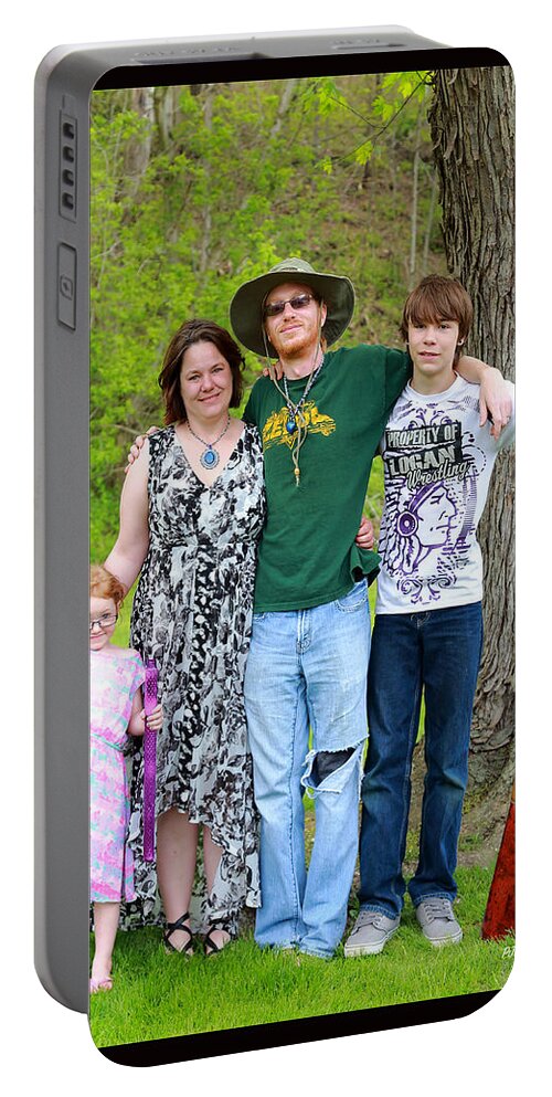  Portable Battery Charger featuring the photograph Janelle and Family 2015 by PJQandFriends Photography