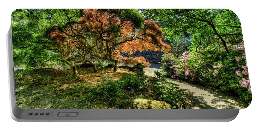 Japanese Maple Portable Battery Charger featuring the photograph Japanese Maples in Spring by Jerry Gammon