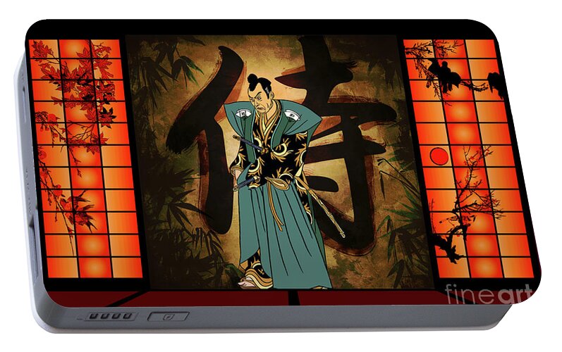 Room Portable Battery Charger featuring the drawing Japanese style by Andrzej Szczerski