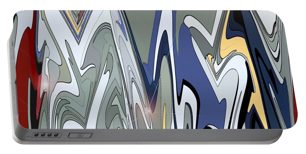 Abstract Portable Battery Charger featuring the digital art Jazz Band by Gina Harrison