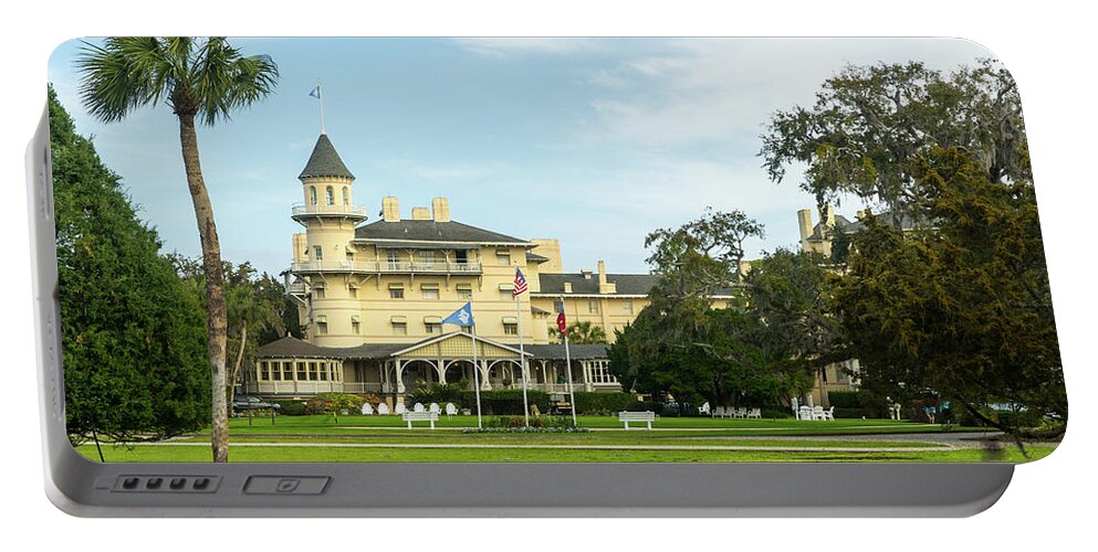 Carolina Portable Battery Charger featuring the photograph Jekyll Island Club Hotel From a Distance by Douglas Barnett