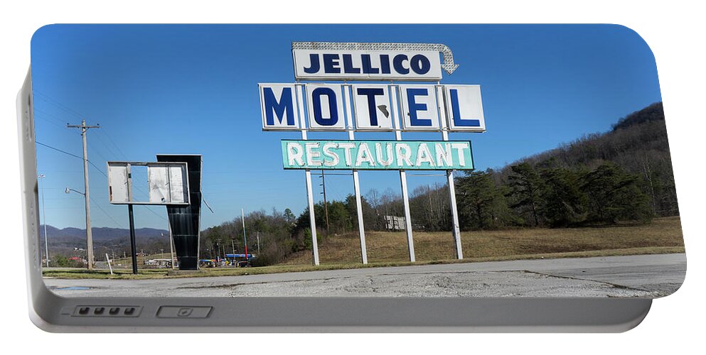 Sharon Popek Portable Battery Charger featuring the photograph Jellico Motel by Sharon Popek