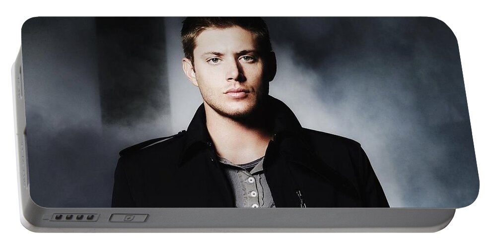 Jensen Ackles Portable Battery Charger featuring the photograph Jensen Ackles by Jackie Russo