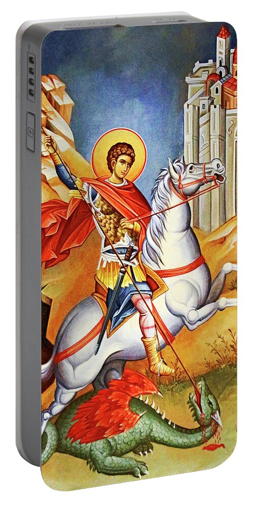 Saint George Portable Battery Charger featuring the photograph Jerusalem Saint George by Munir Alawi