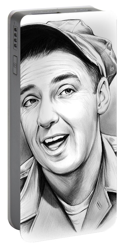 Jim Nabors Portable Battery Charger featuring the drawing Jim Nabors by Greg Joens