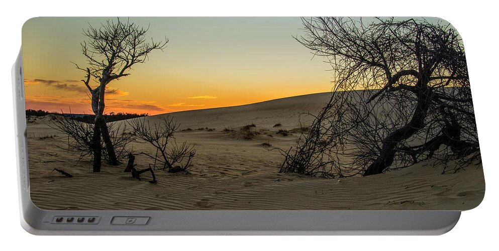 Kitty Hawk Portable Battery Charger featuring the photograph Jockey's Ridge View by Donald Brown