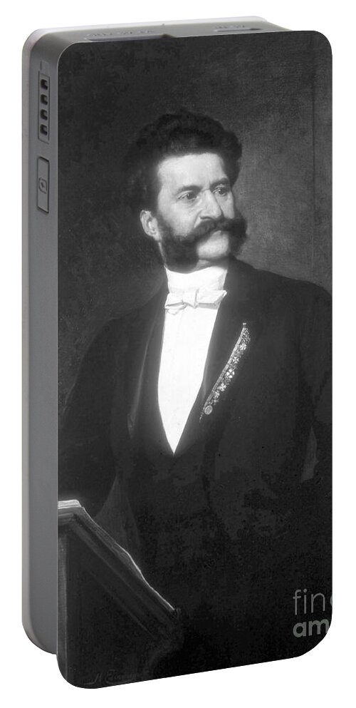 Fine Arts Portable Battery Charger featuring the photograph Johann Strauss, Austrian Composer by Science Source