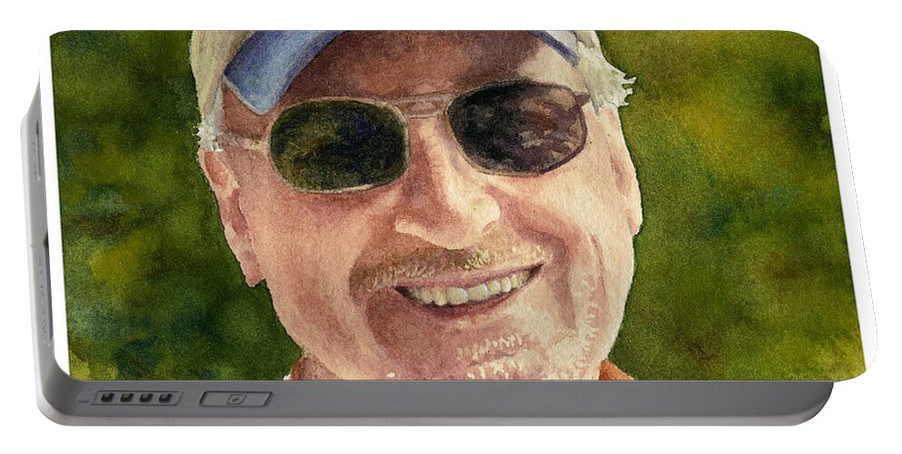 Portrait Painting Portable Battery Charger featuring the painting John by Anne Gifford